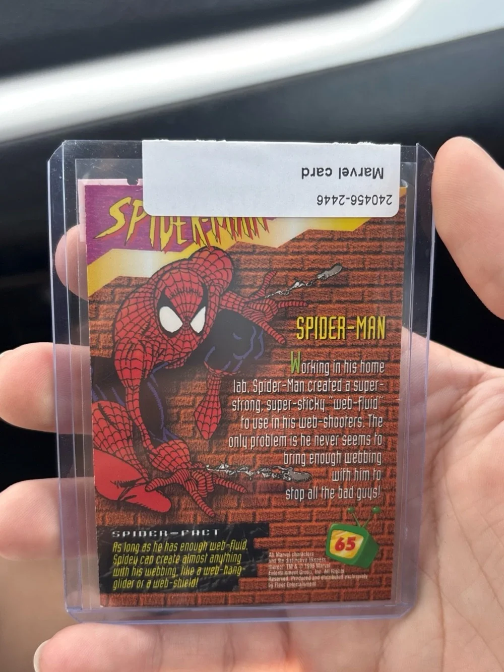 adidas Red and Blue Spider-Man Phone Accessory Card